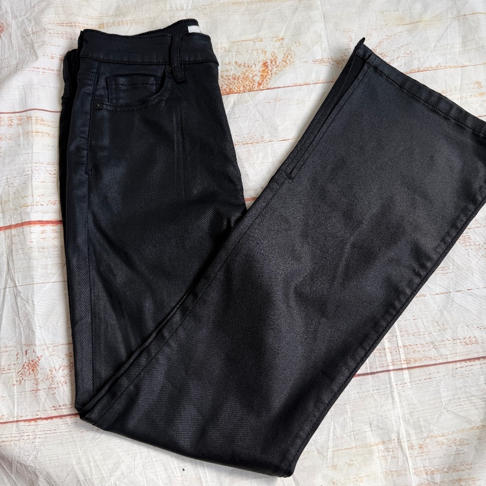 Hidden Los Angeles | Black Flared Ankle Jeans with Slit‎ | Size 28